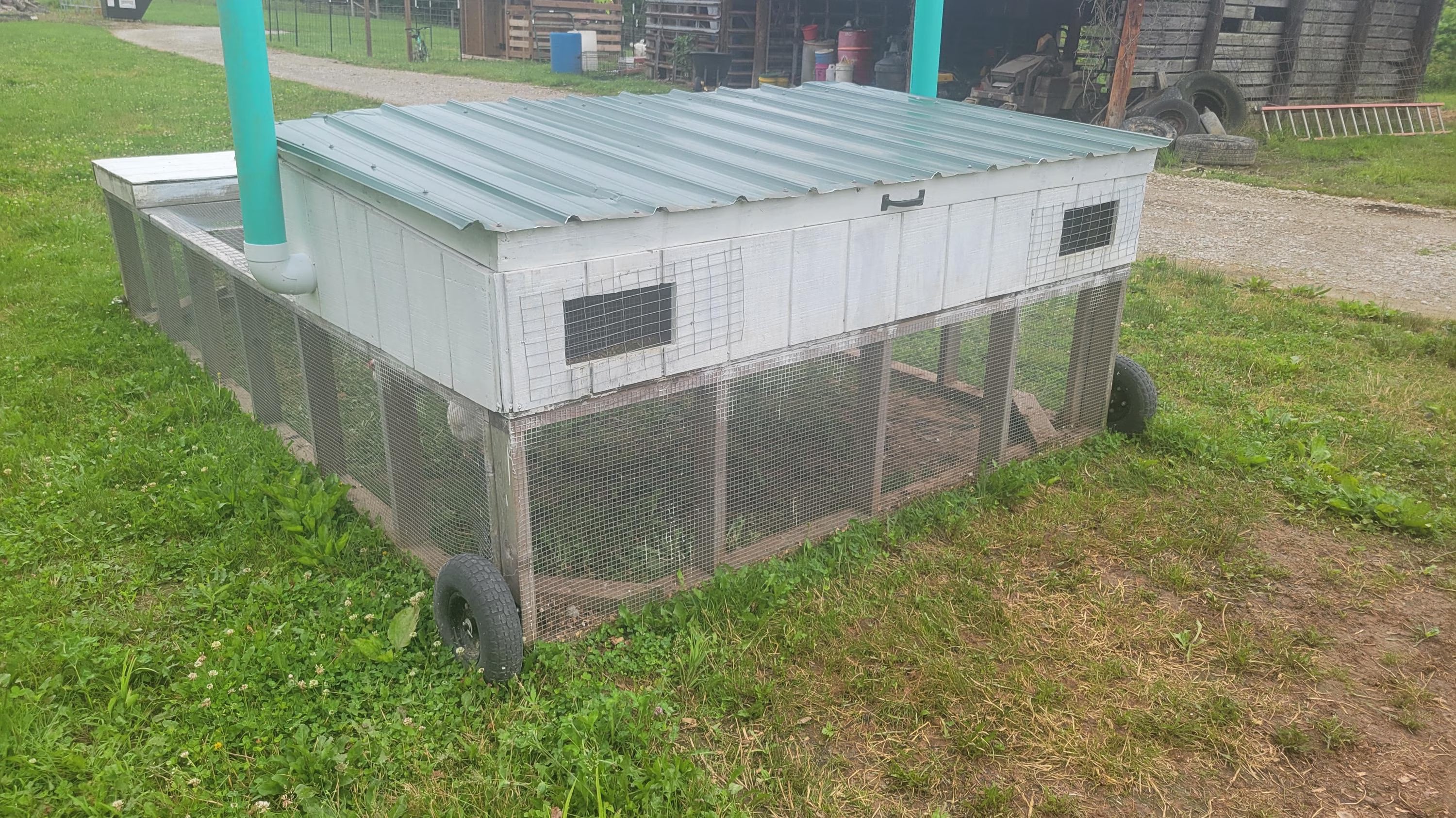 8x12 Chicken Tractor Plans | Heavy Duty Broiler with Brooder (PDF)